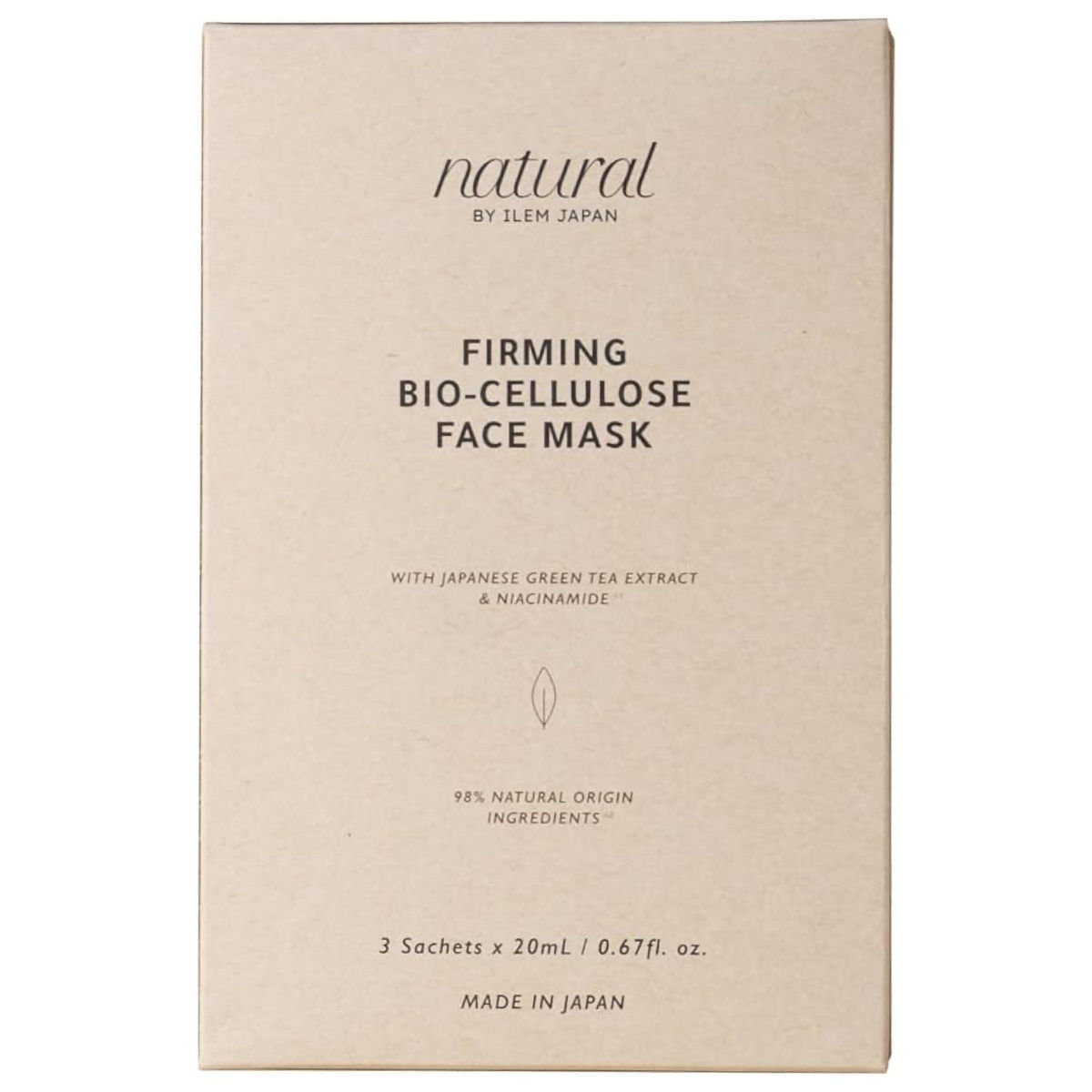 Buy Ilem Japan Natural Firming Bio Cellulose Face Mask, 3x20 ml Sachets ...