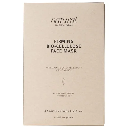 Ilem Japan Natural Firming Bio Cellulose Face Mask, 3x20 ml Sachets