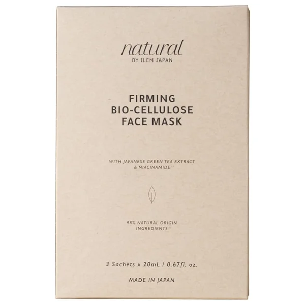 Ilem Japan Natural Firming Bio Cellulose Face Mask, 3x20 ml Sachets