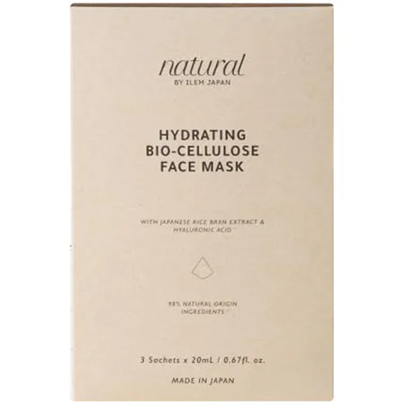 Ilem Japan Natural Hydrat Bio Cellulose Face Mask, 3x20 ml Sachets