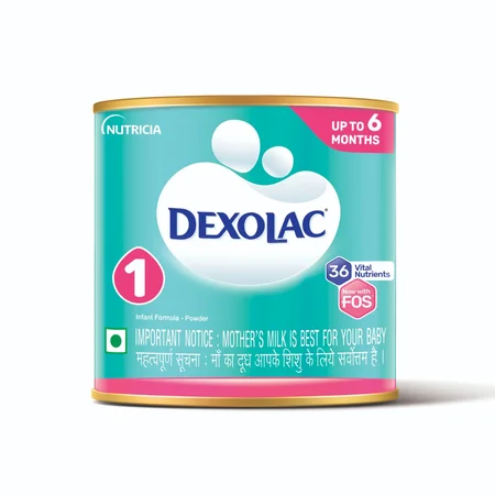 Dexolac Infant Formula Stage 1 Powder (Up to 6 Months), 200 gm Tin