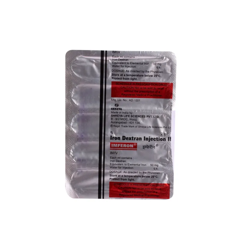 Buy Imferon Injection 2 ml online | Uses, Side Effects, Price and ...