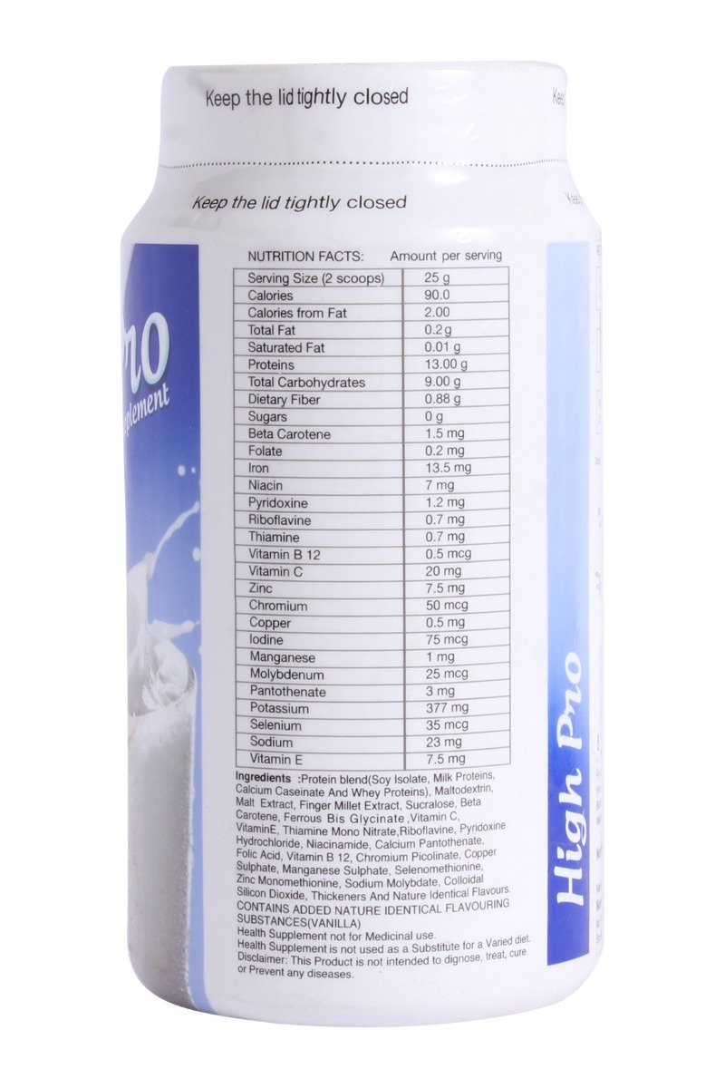 High Pro Vanilla Powder 250gm, Pack of 1 High Pro Vanilla Powder 250gm, Pack of 1