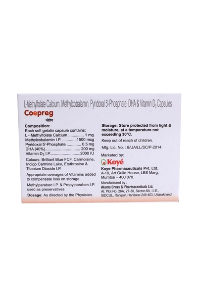 Coepreg Capsule 10'S, Pack of 10 CAPSULES