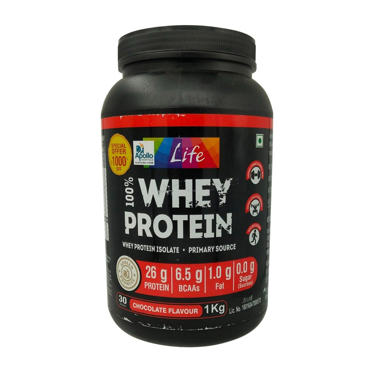 Apollo Life Whey Protein Chocolate Flavour Powder, 1 Kg, Pack of 1 Apollo Life Whey Protein Chocolate Flavour Powder, 1 Kg, Pack of 1