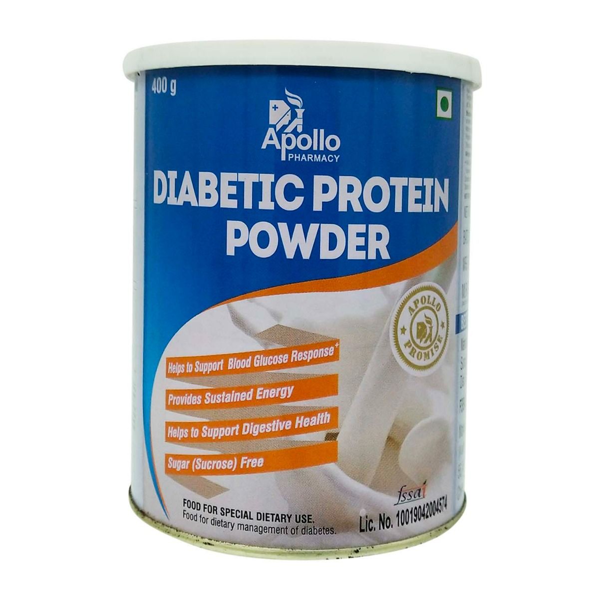Buy Apollo Pharmacy Diabetic Vanilla Flavour Protein Powder, 400 gm Online