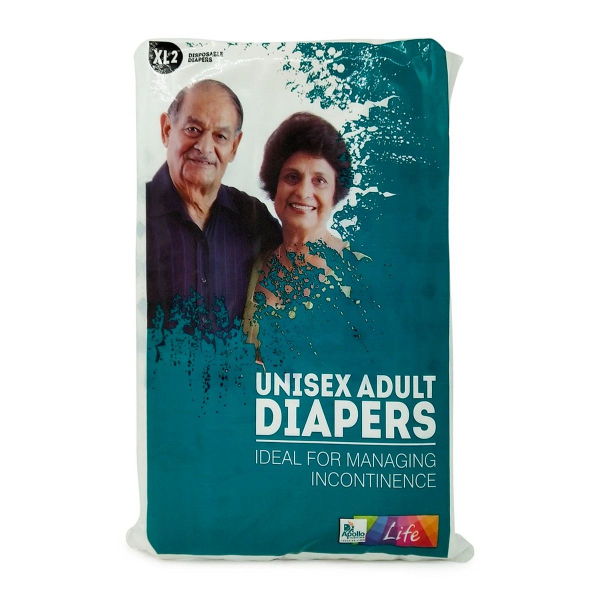 Apollo Life Unisex Adult Diapers XL, 2 Count Price, Uses, Side Effects