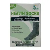 Apollo Pharmacy Soft Touch Health Socks Black, 1 Pair, Pack of 1