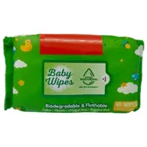Apollo Life Biodegradable &amp; Flushable Baby Wipes, 120 Count (2 x 60 Wipes), Pack of 1