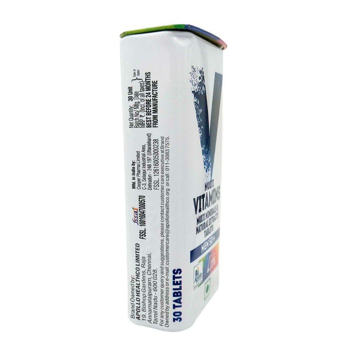 Apollo Life Multivitamin for Men 50+, 30 Tablets, Pack of 1 Apollo Life Multivitamin for Men 50+, 30 Tablets, Pack of 1