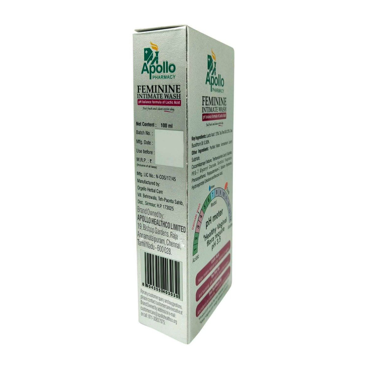Apollo Pharmacy Feminine Intimate Wash, 100 ml, Pack of 1 Apollo Pharmacy Feminine Intimate Wash, 100 ml, Pack of 1
