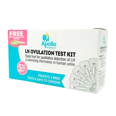 Apollo Pharmacy LH Ovulation 5 Day Test Kit, 1 Kit, Pack of 1