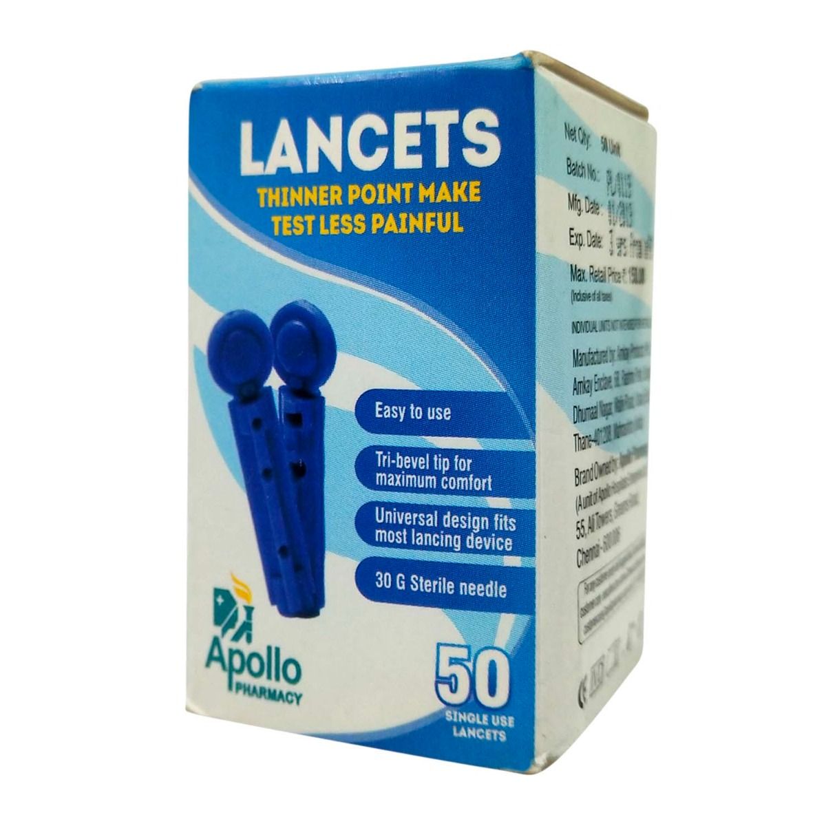 Apollo Pharmacy Lancets, 50 Count Price, Uses, Side Effects, Composition Apollo Pharmacy