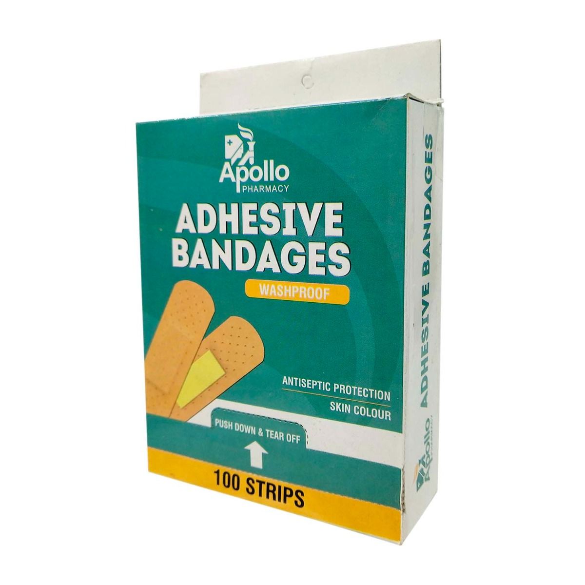 Apollo Pharmacy Adhesive Bandage Wash Proof Strip, 100 Count Price
