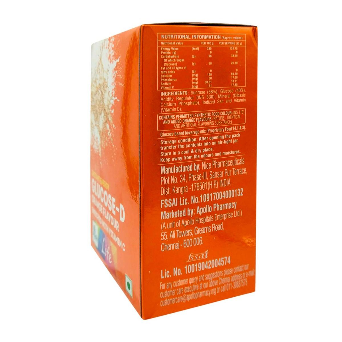 Apollo Life GlucoseD Instant Energy Orange Flavour Drink, 500 gm Price