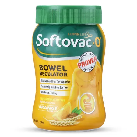 Softovac-O Orange Flavour Bowel Regulator Powder, 80 gm