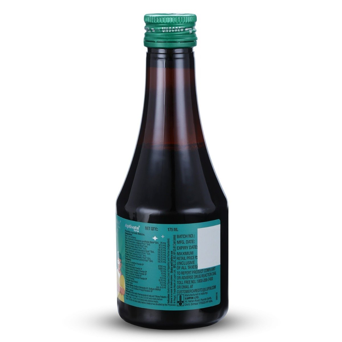 Aptivate Pineapple Syrup 175 ml, Pack of 1 Aptivate Pineapple Syrup 175 ml, Pack of 1