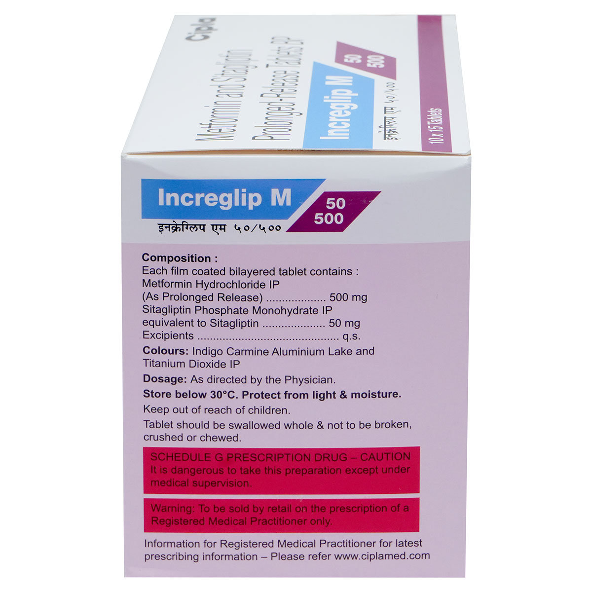 Increglip M 50/500 Tablet 15's, Pack of 15 Increglip M 50/500 Tablet 15's, Pack of 15