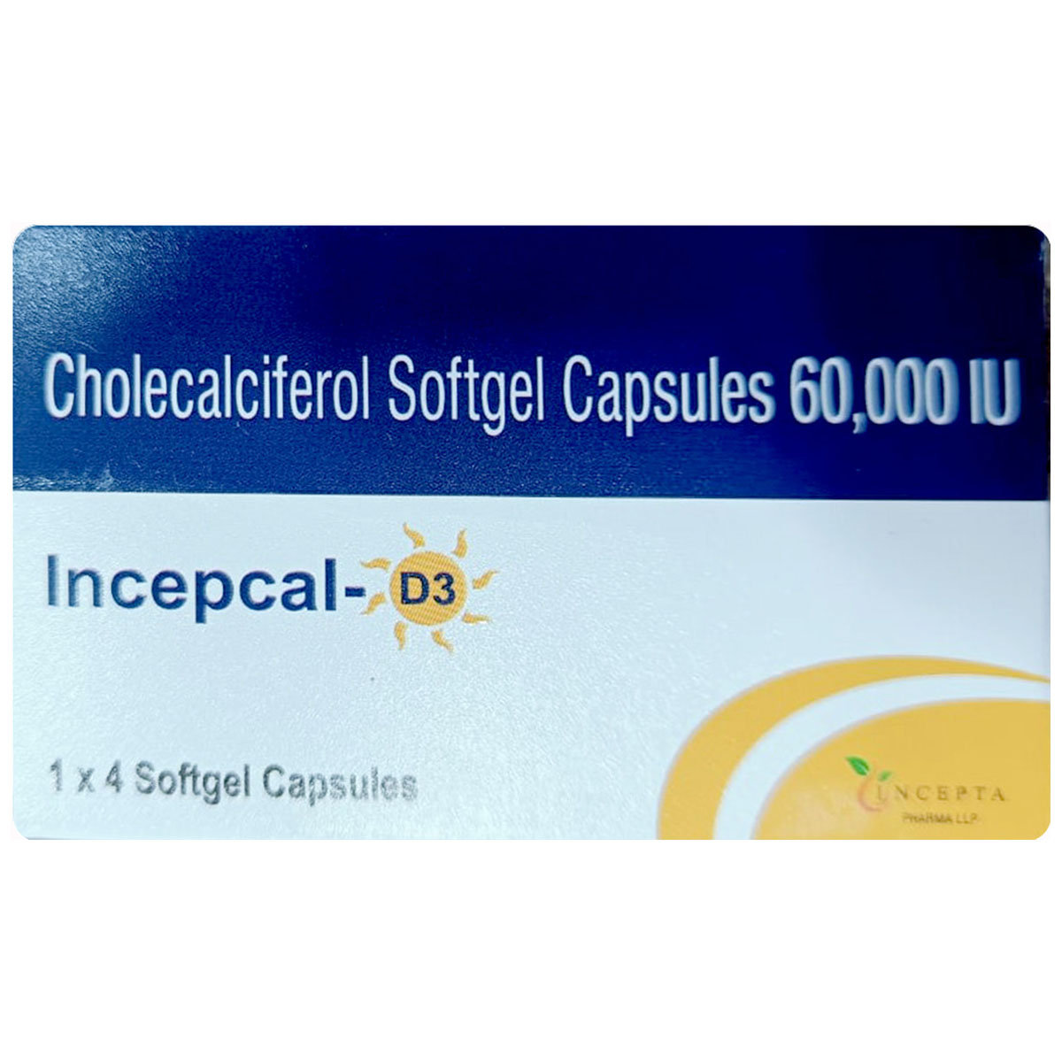 Incepcal-D3 Softgel Capsule 4's, Pack of 4 Incepcal-D3 Softgel Capsule 4's, Pack of 4