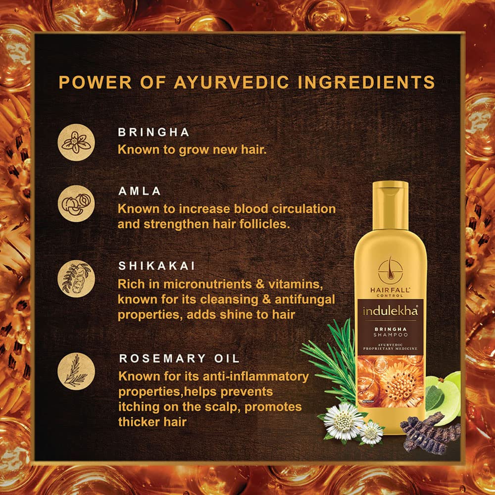 Indulekha Bringha Hair Fall Control Shampoo, 200 ml, Pack of 1 Indulekha Bringha Hair Fall Control Shampoo, 200 ml, Pack of 1