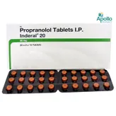 Inderal 20 Tablet 15's, Pack of 15 TABLETS