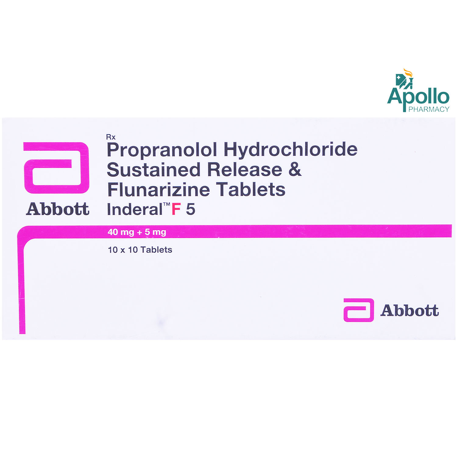 Inderal F 5 Tablet 10's, Pack of 10 Inderal F 5 Tablet 10's, Pack of 10