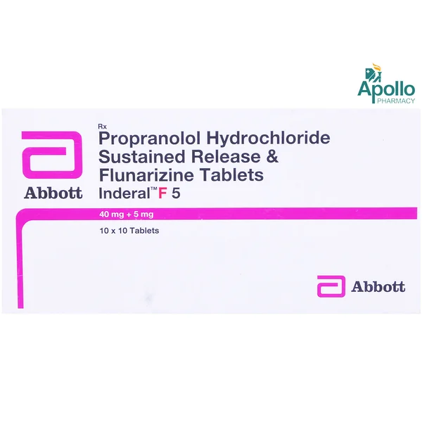 Inderal F 5 Tablet 10's, Pack of 10