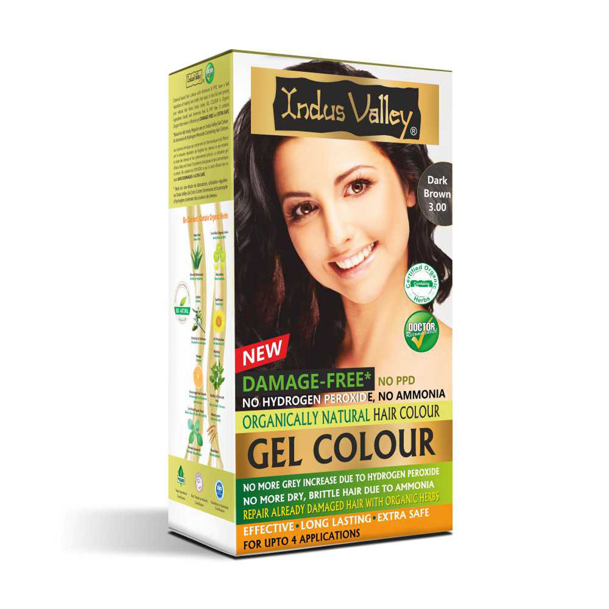 Buy Indus Valley Natural Damage Free Permanent Gel Hair Color Ammonia  Free Vegan Cruelty Free Up to 100 Gray Coverage Doctor Recommended  Bio Natural Certified Copper Mahogany 54 20gram200ml Pack of 1