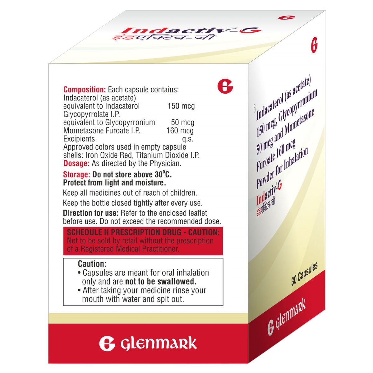 Indactiv-G (Powder For Inhalation) Capsule 30's, Pack of 1 Capsule Indactiv-G (Powder For Inhalation) Capsule 30's, Pack of 1 Capsule