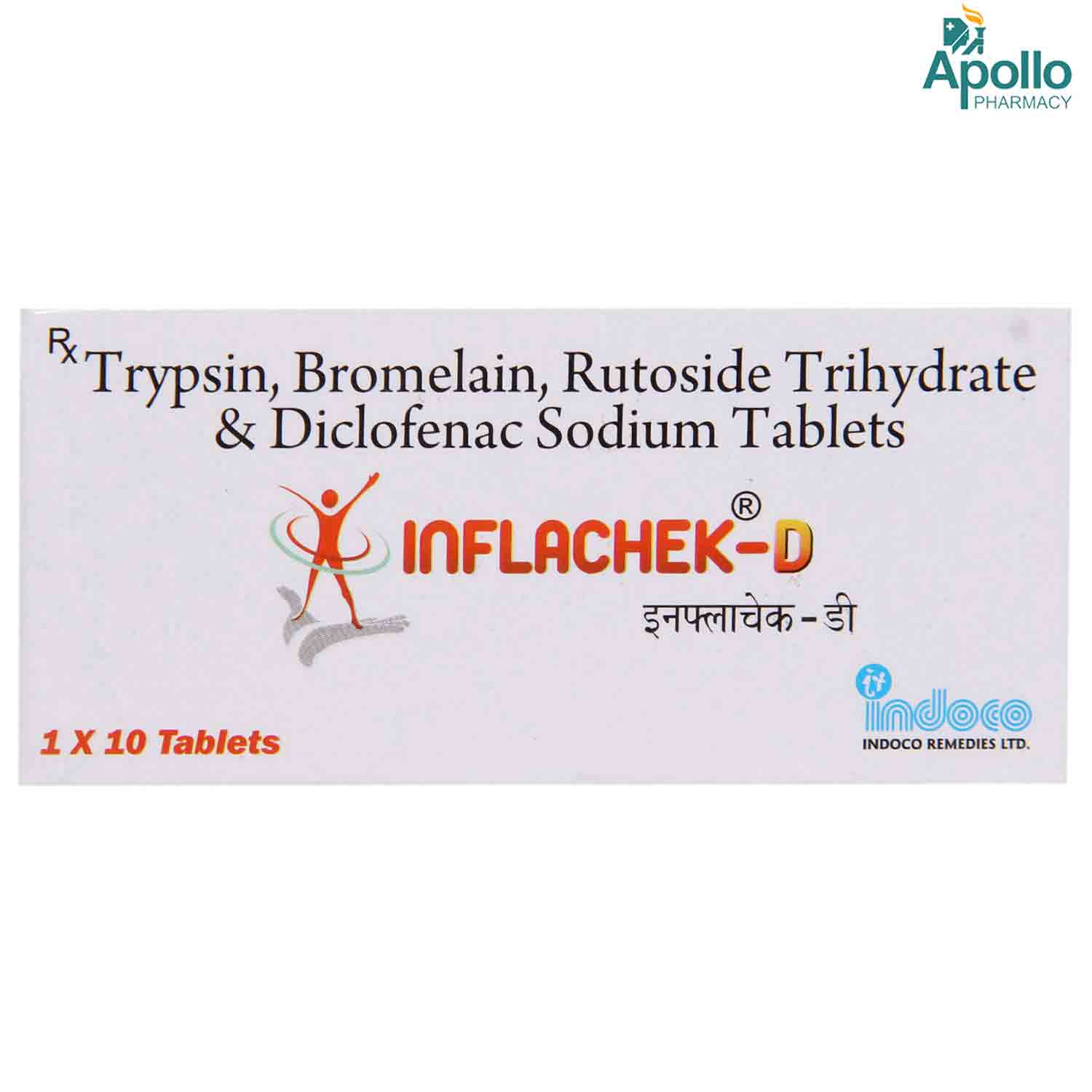 Inflachek D Tablet 10's, Pack of 10 TABLETS