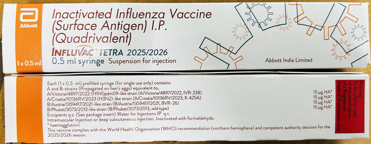 Influvac Tetra 2025/2026 Vaccine Pfs Injection 0.5 ml, Pack of 1 Influvac Tetra 2025/2026 Vaccine Pfs Injection 0.5 ml, Pack of 1