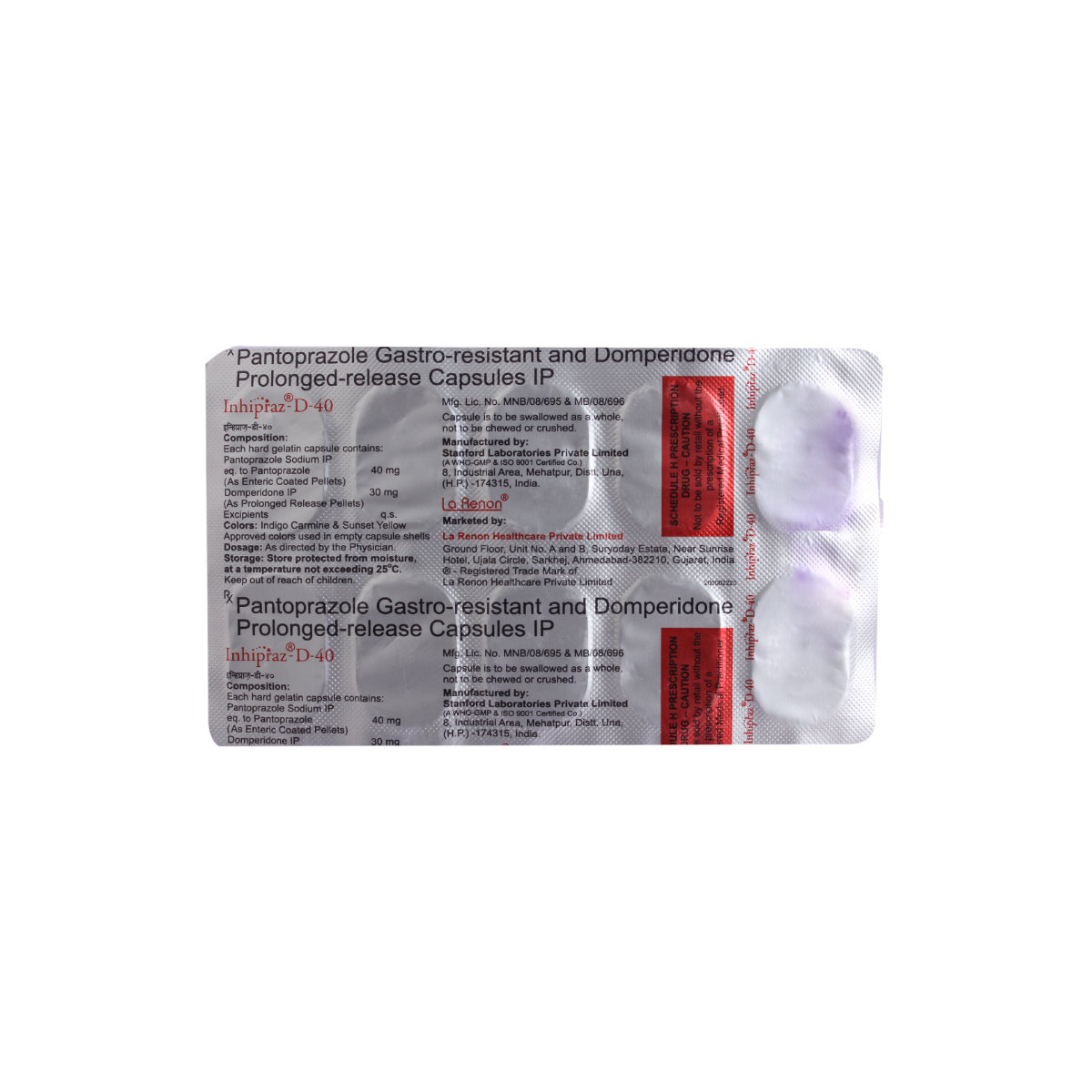 Inhipraz-D-40 Capsule 10's, Pack of 10 Inhipraz-D-40 Capsule 10's, Pack of 10