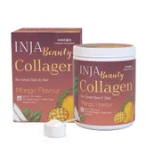 INJA Beauty Collagen Mango Flavour Powder for Great Skin &amp; Hair, 125 gm, Pack of 1
