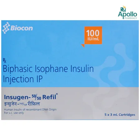 Insugen-50/50 100IU/ml Refil Injection 3 ml