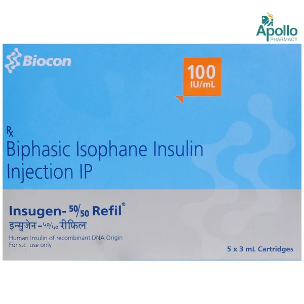 Insugen-50/50 100IU/ml Refil Injection 3 ml