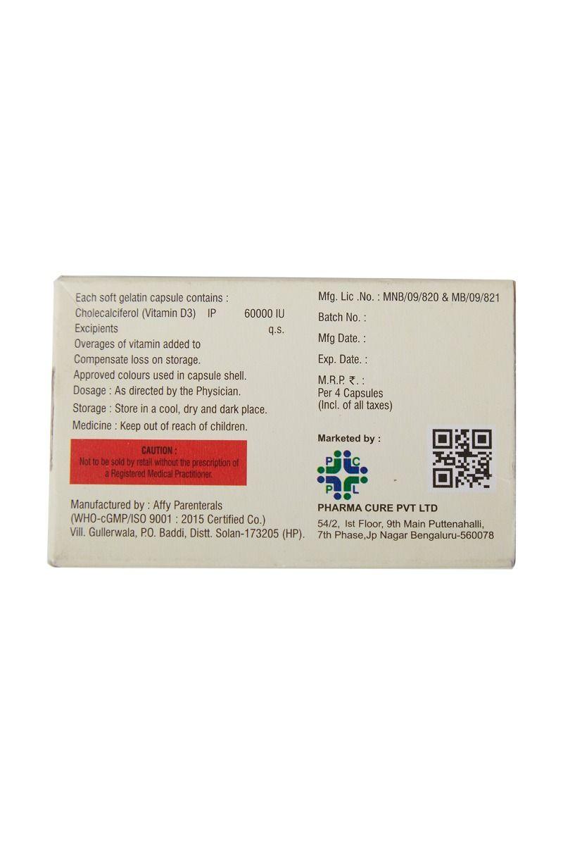 Instant D3 Softgel Capsule 4's, Pack of 4 CAPSULES