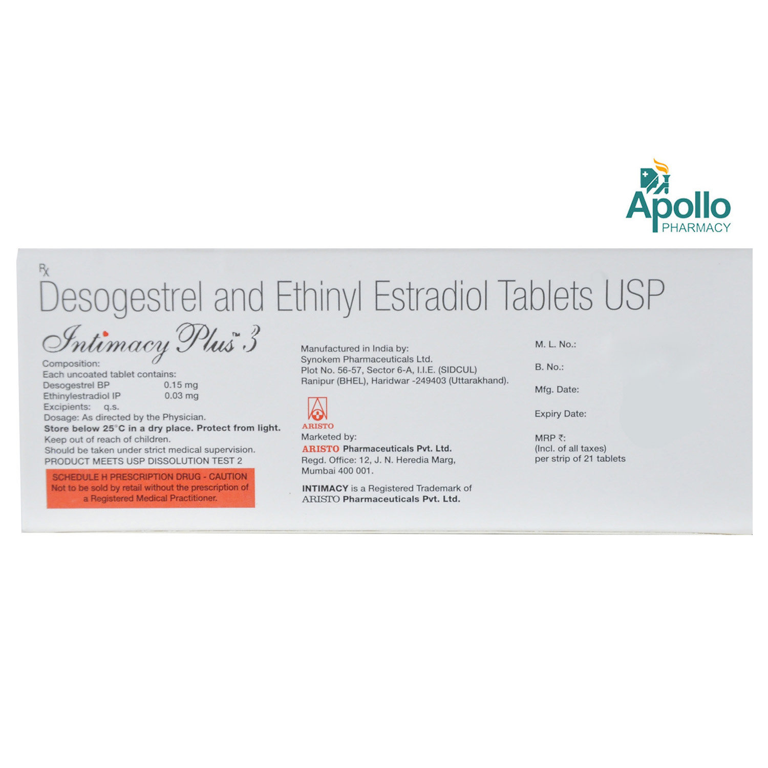 Intimacy Plus 3 Tablet 21's, Pack of 1 TABLET Intimacy Plus 3 Tablet 21's, Pack of 1 TABLET