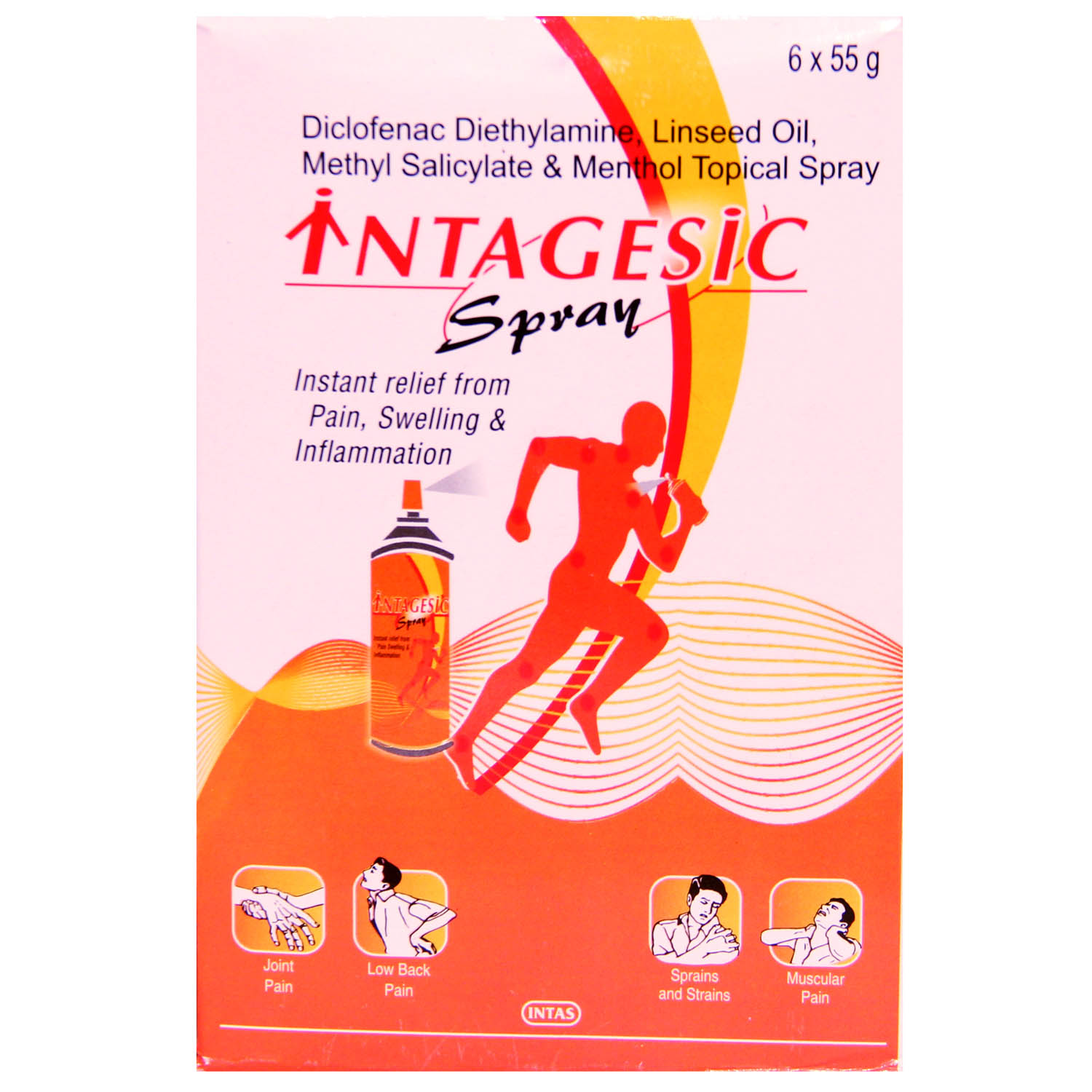 Intagesic Spray 55 gm, Pack of 1 SPRAY Intagesic Spray 55 gm, Pack of 1 SPRAY