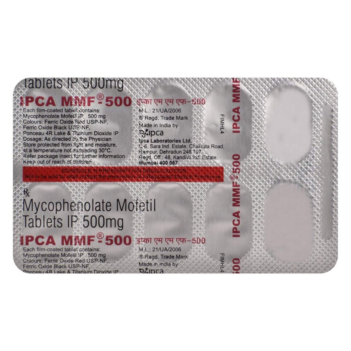Ipca MMF Tablet 10's, Pack of 10 TabletS Ipca MMF Tablet 10's, Pack of 10 TabletS