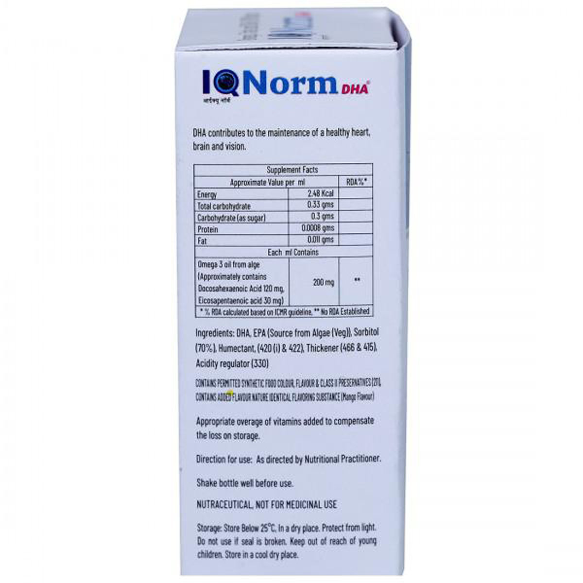 Iqnorm DHA Mango Flavour Oral Drops 30 ml, Pack of 1 Oral Drops Iqnorm DHA Mango Flavour Oral Drops 30 ml, Pack of 1 Oral Drops
