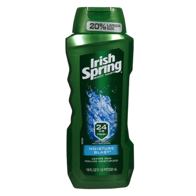 Irish Spring Moisture Blast Body Wash 532 ml | Moisturises Skin | Odor Neutrilizer | Keep Skin Fresh For 24 Hrs, Pack of 1