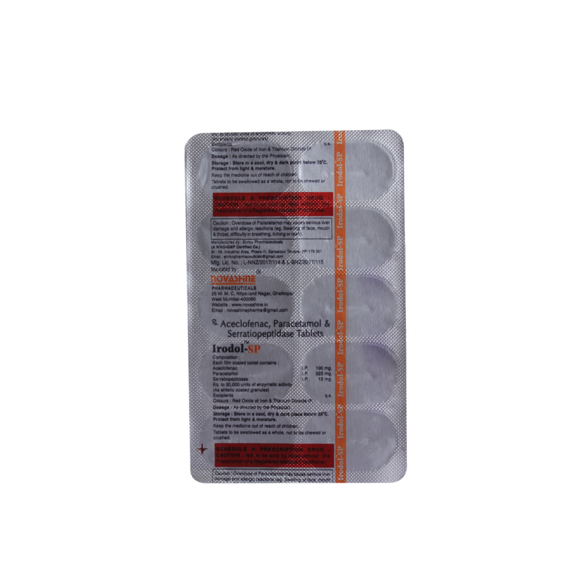 Irodol-Sp Tablet 10's, Pack of 10 TABLETS Irodol-Sp Tablet 10's, Pack of 10 TABLETS