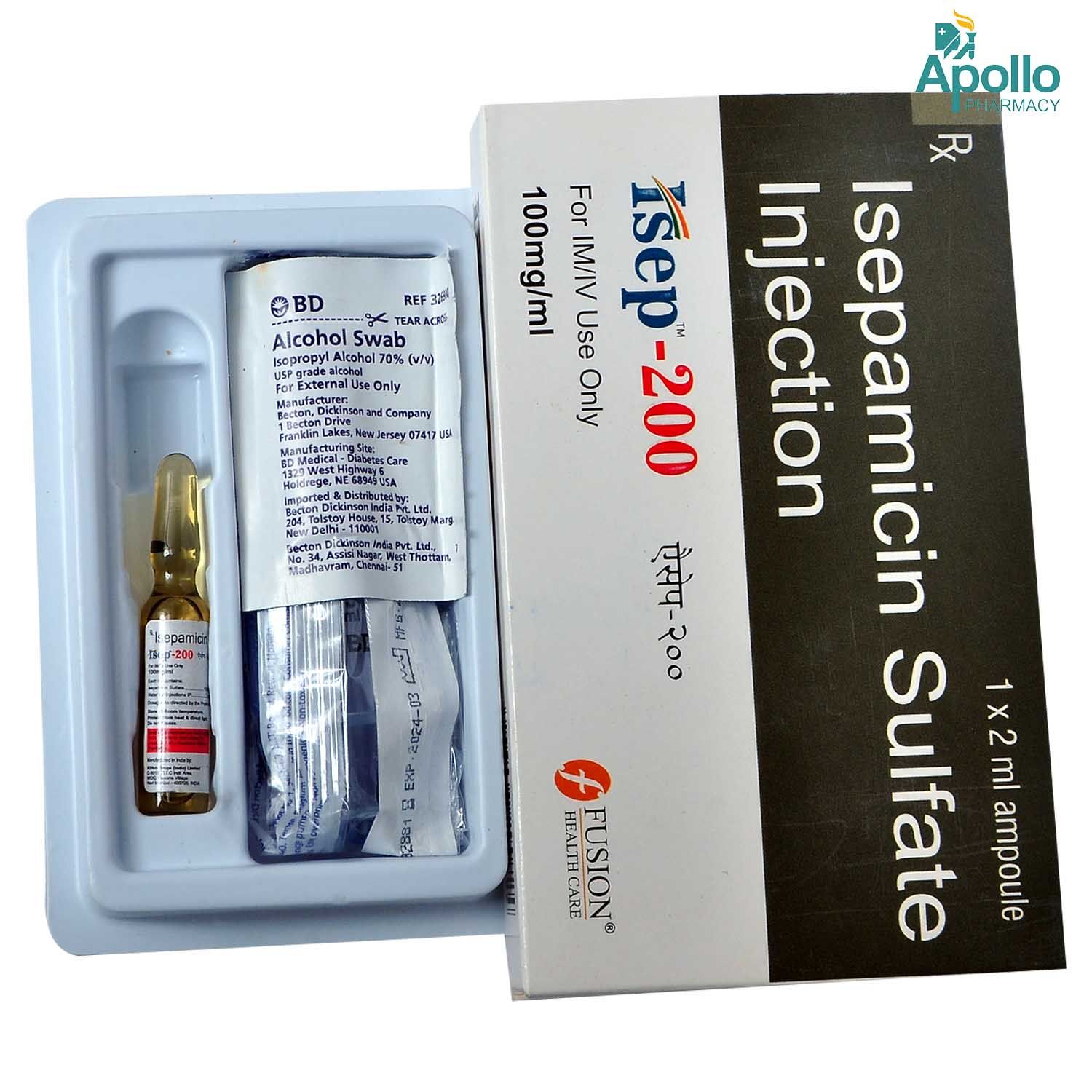 Buy Isep-200mg Injection 2ml Online