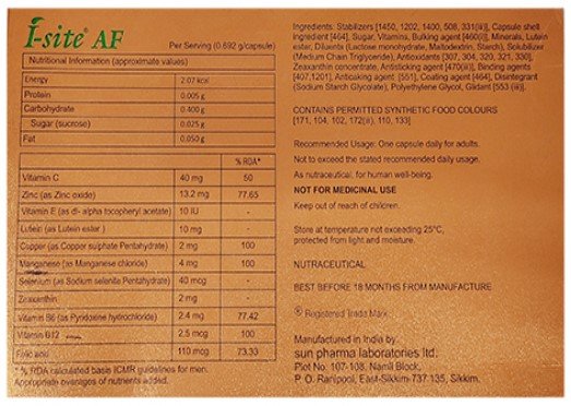I-Site AF Capsule 10's, Pack of 10 I-Site AF Capsule 10's, Pack of 10