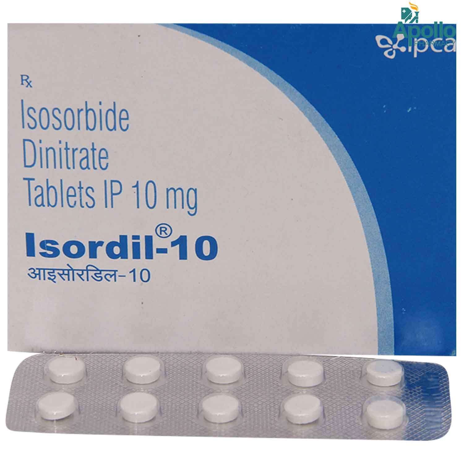 Isordil-10 Tablet 10's, Pack of 10 TABLETS Isordil-10 Tablet 10's, Pack of 10 TABLETS