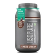 Isopure Less Than 1.5 gm Carbs 100% Whey Protein Isolate Cookies & Cream Flavour Powder, 4.40 lb