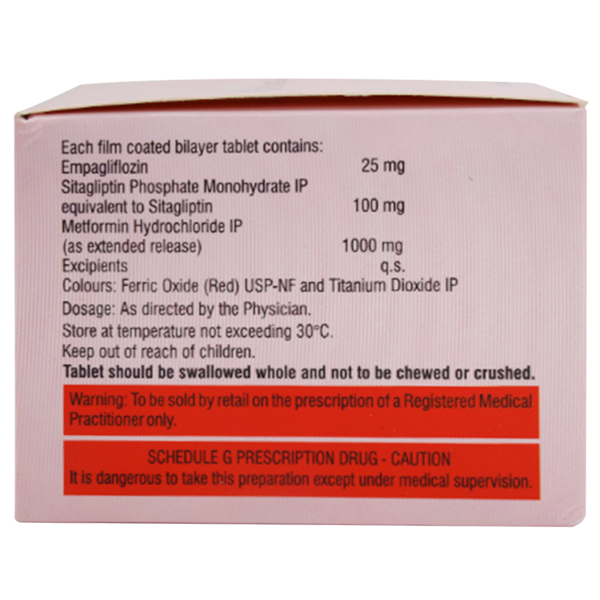 Istamet Empa 25/100/1000 Tablet 10's, Pack of 10 Istamet Empa 25/100/1000 Tablet 10's, Pack of 10