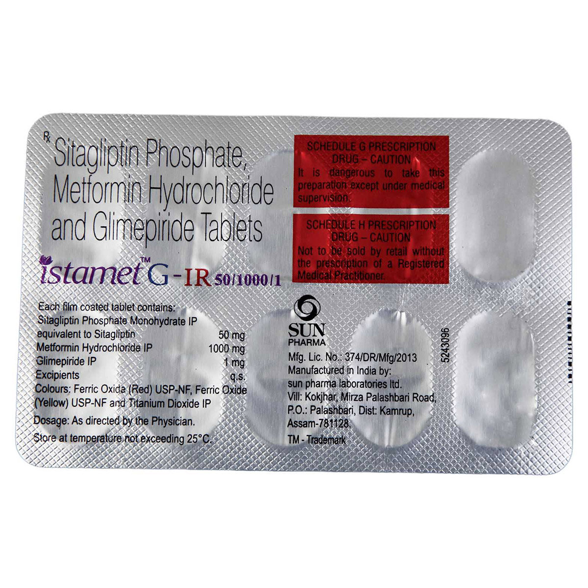 Istamet G-IR 50/1000/1 Tablet 10's, Pack of 10 TabletS Istamet G-IR 50/1000/1 Tablet 10's, Pack of 10 TabletS