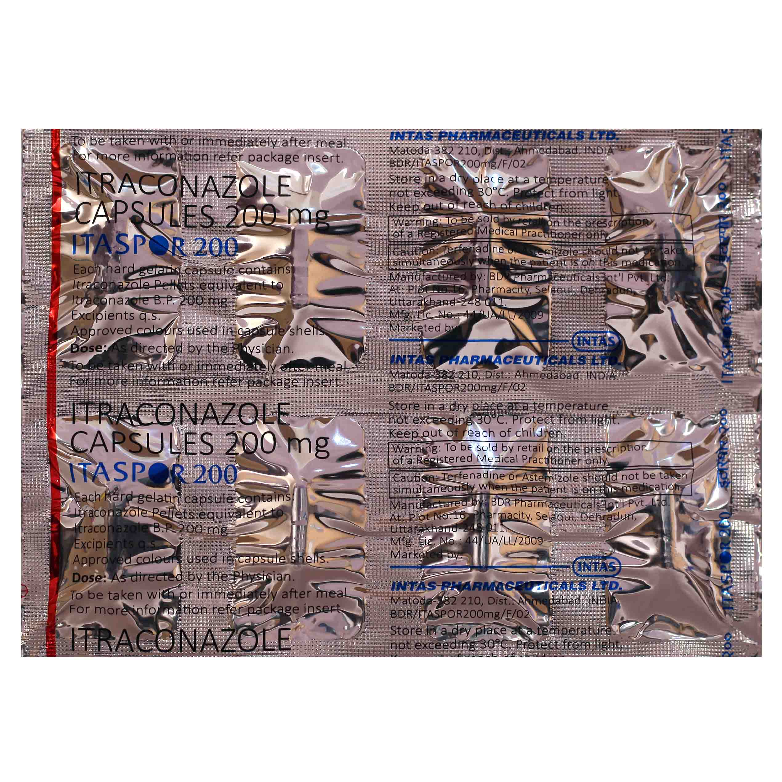 Itaspor 200 mg Capsule 8's, Pack of 8 CAPSULES Itaspor 200 mg Capsule 8's, Pack of 8 CAPSULES