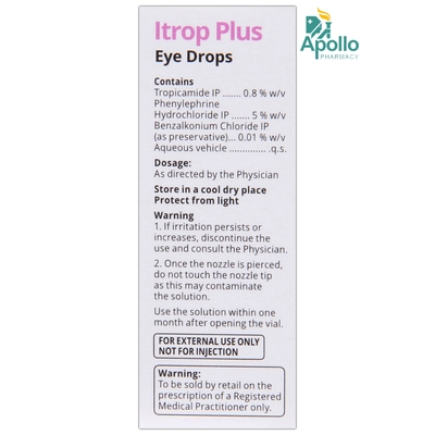 Itrop Plus Eye Drops 5 ml, Pack of 1 Eye Drops